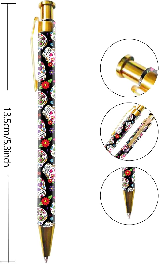 Ballpoint Pen 3Pcs Click Black Ink Metal Retractable 1.0 mm Medium Ballpoint - Image 3