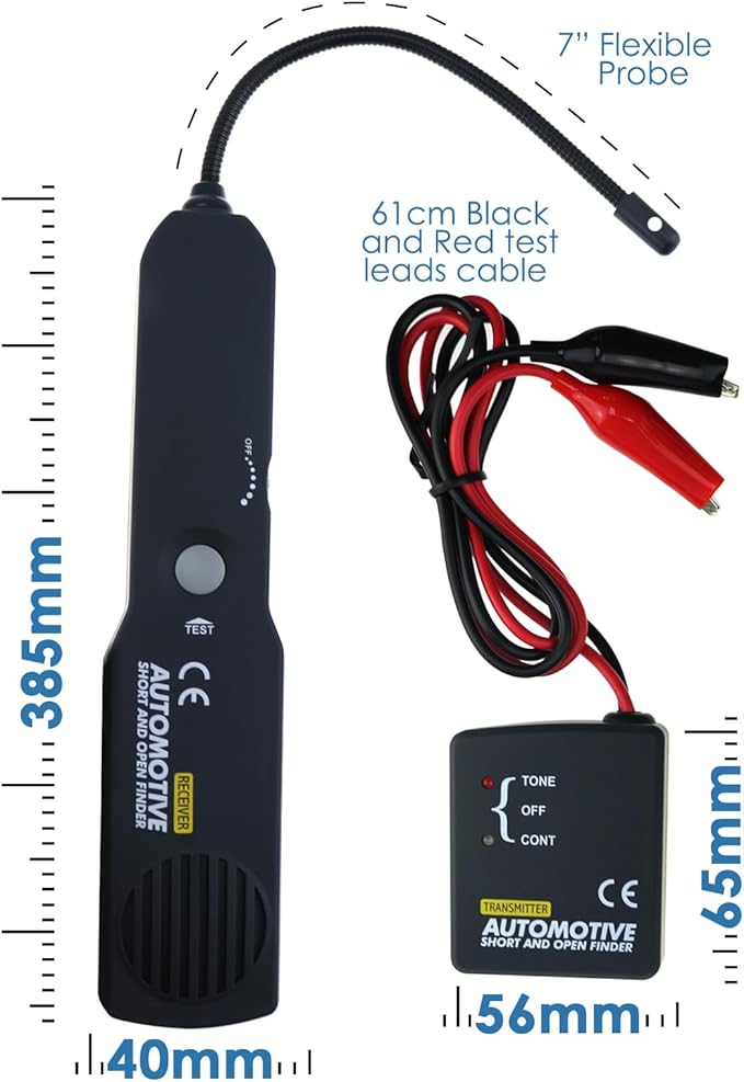 Automotive Circuit Tester, Car Repair Cable Circuit Wire Tracers Analyzer Short Open Finder Fault Tester Electrical Checker Detector Probe DC 6-42V Car Diagnostic Tool