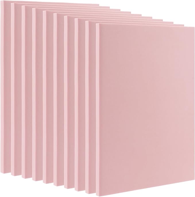 MOUYAT 10 Pack 8 x 6 Inch Pink Rubber Carving Blocks, Rubber Linoleum Block by MOUYAT