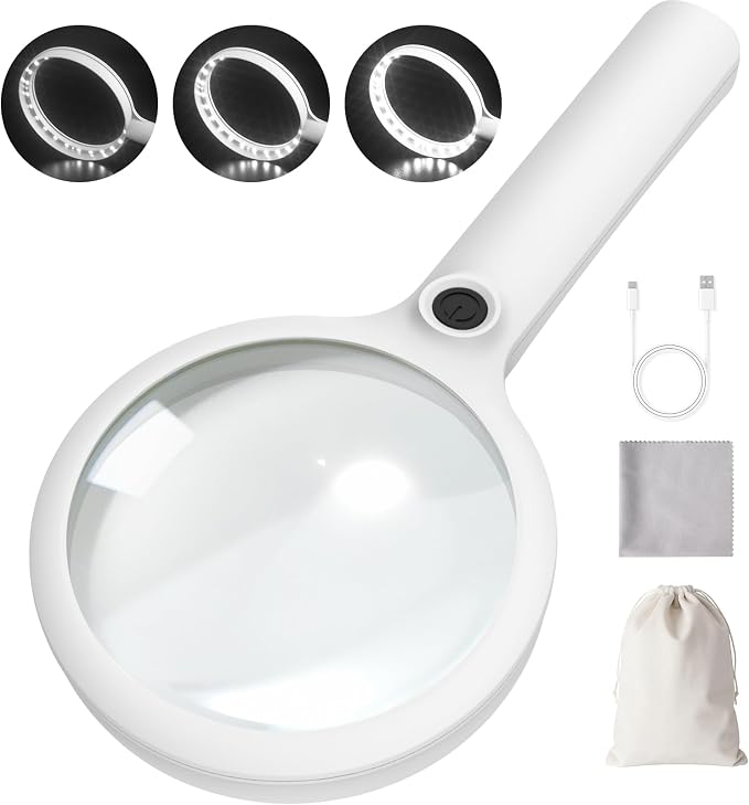 2000mAh Rechargeable Magnifying Glass by Home