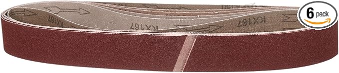 2 x 42 Inch Sanding Belt, 6 Pcs 150 Grit Knife Sharpener Belts Work Sharpening for Belt Sander Knife Carving Tool Metal Working