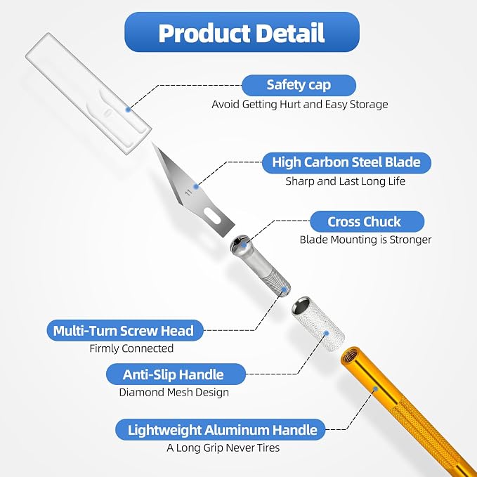 3 PCS Exacto Knife, Hobby Knife, Craft Knives - Image 4
