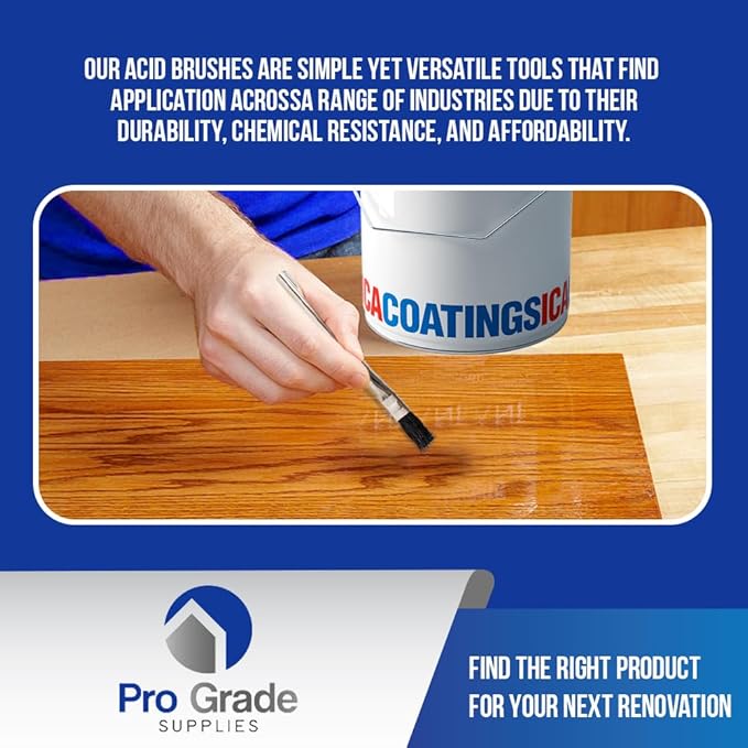 Pro Grade Acid Brushes, 3/8 Inch Flux Brush - Image 7