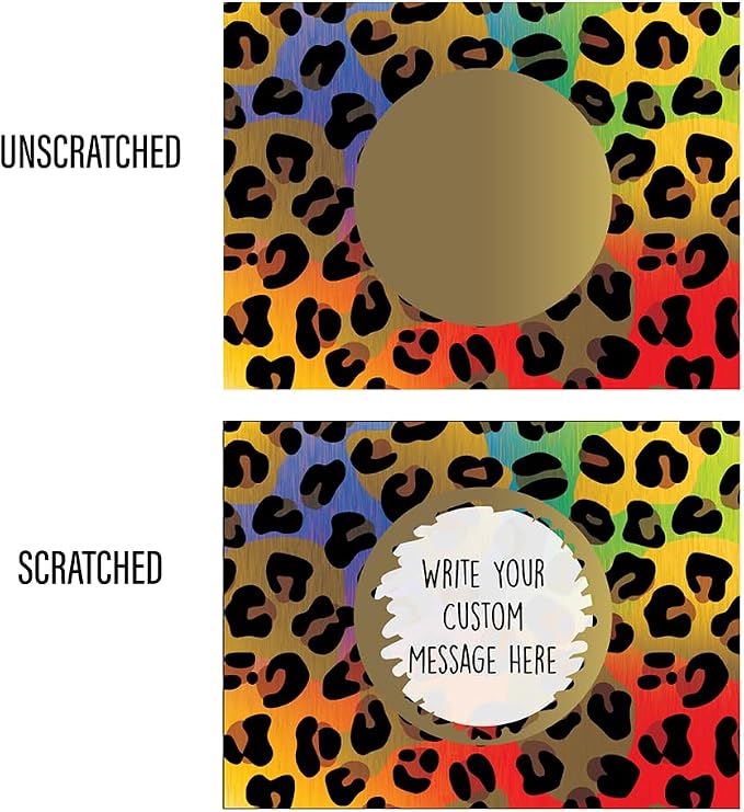 My Scratch Offs Leopard Print DIY Make Your Own Scratch Off Card Pack 20 Cards - Image 4