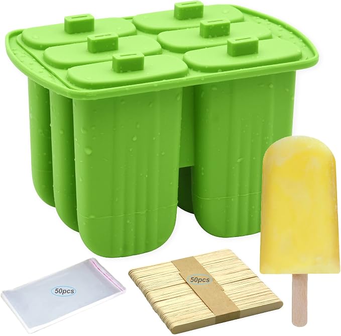 Bangp Popsicle Molds 6-cavity, Non-BPA Silicone Ice Pop Maker | Silicone by Bangp