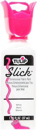 Tulip Dimensional Fabric Paint 1-1/4 Ounces-Slick-White by Tulip