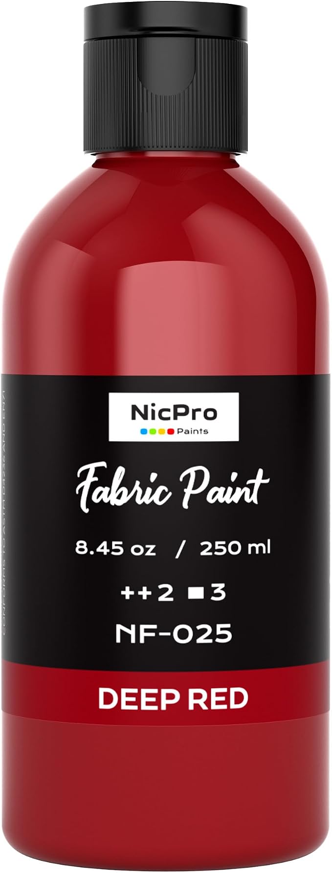 Nicpro Dark Red Fabric Paint, 8.45 oz Fabric Paint by Nicpro