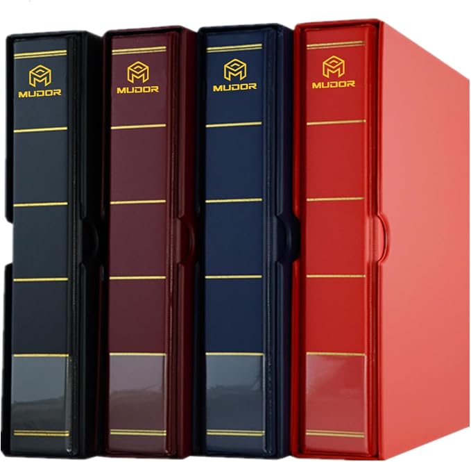 MUDOR Stamp Binder with Slipcase, Empty Stamp Collecting Albums, Stamp Stockbook - Image 6