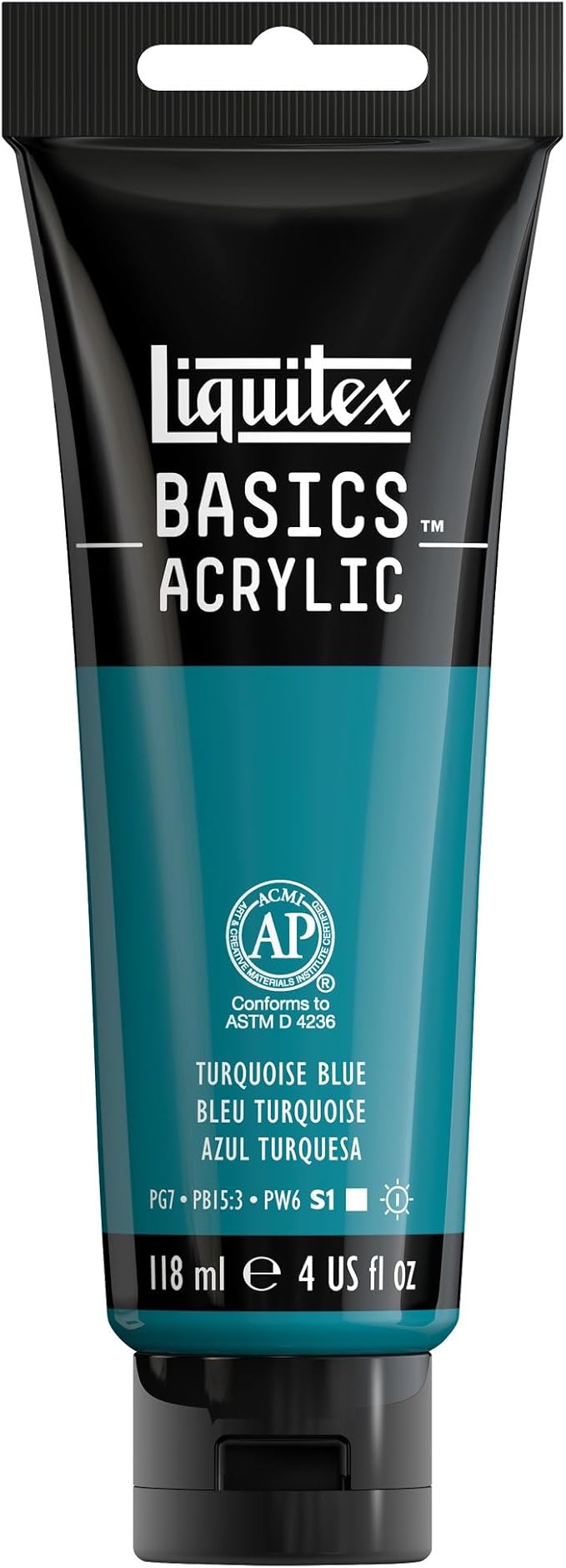 Liquitex BASICS Acrylic Paint, 118ml Tube, Turquoise Blue by Liquitex