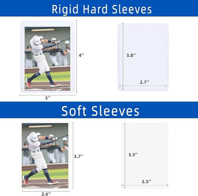 2000 Card Sleeves Hard Plastic, Arjiekwei 3"X 4" Baseball Cards Protectors - Image 4