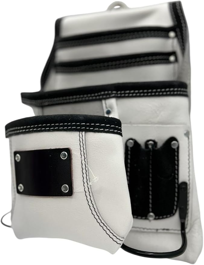 Professional Leather Tool Bag, Top-Grain Leather, Organizer, Protects Tools, Enhances Work Efficiency