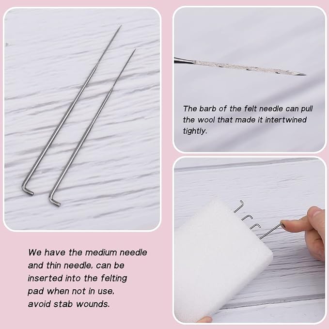 QMNNMA Needle Felting Kit for Beginners, Ragdoll Cat Wool Felting Kit | DIY - Image 6