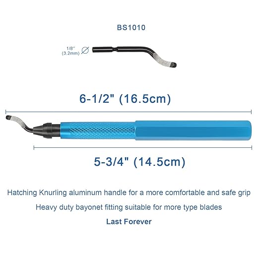 Deburring Tools Kit,Swivel Head Deburring Tool,Removing Burr for Metal Aluminum, Copper, Brass,PVC,Resin and Plastic Pipes,Tubes,with Extra 10 HSS Blades
