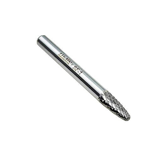 SF-1 Tree Shape Tungsten Carbide Rotary Burr, Double Cut Solid Carbide Rotary Burr Set 1/4" Shank for Die Grinder Drill,Metal Carving, Polishing,Engraving,Drilling by LU&MN