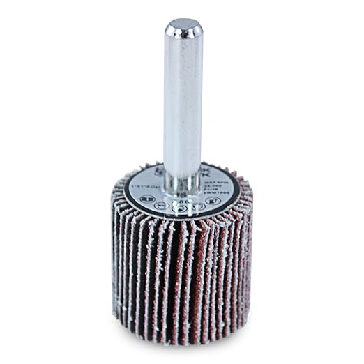 BHA Aluminum Oxide Shank Mounted Flap Wheels, 1” x 1” x 1/4”, 120 Grit - 5 Pack