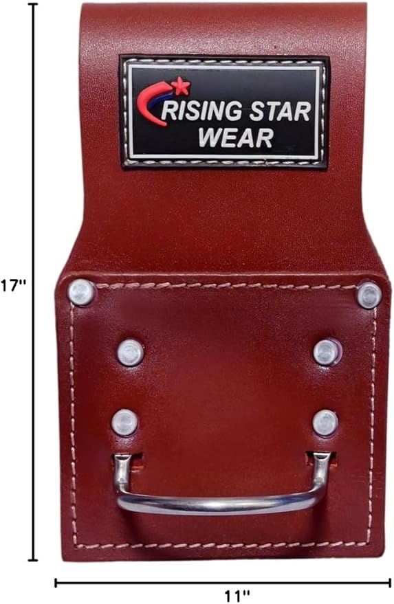 RISING STAR WEARS PURE OIL TANNED LEATHER TOOL BELT POUCH PERFECT FOR CARPENTERS, PLUMBERS, ELECTRICIANS, GARDENERS AND CONSTRUCTION WORKERS MULTIPURPOSE 18 POCKETS POUCH WITH FRAMING TOOL BAGS