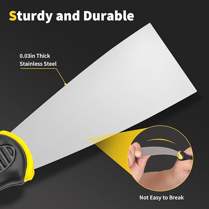 Putty Knife, Stainless Steel Paint Scraper, Taping Knife Tool - Image 2