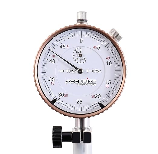 Accusize Industrial Tools 6-10'' by 0.0005'' Dial Bore Gauge Set, 10'' Stem Length, Ee20-5010