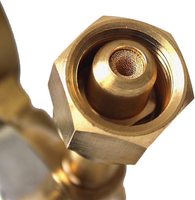 2 Piece Dual Welding Gas Gauges Oxygen (CGA-540) and Acetylene (CGA-510) Regulators Combo（Two-piece suit ）
