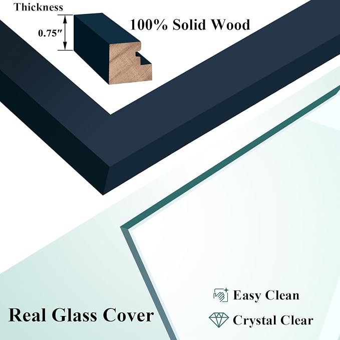 RPJC 3.5x5 inch Picture Frame Made of Solid Wood High Definition Glass - Image 7