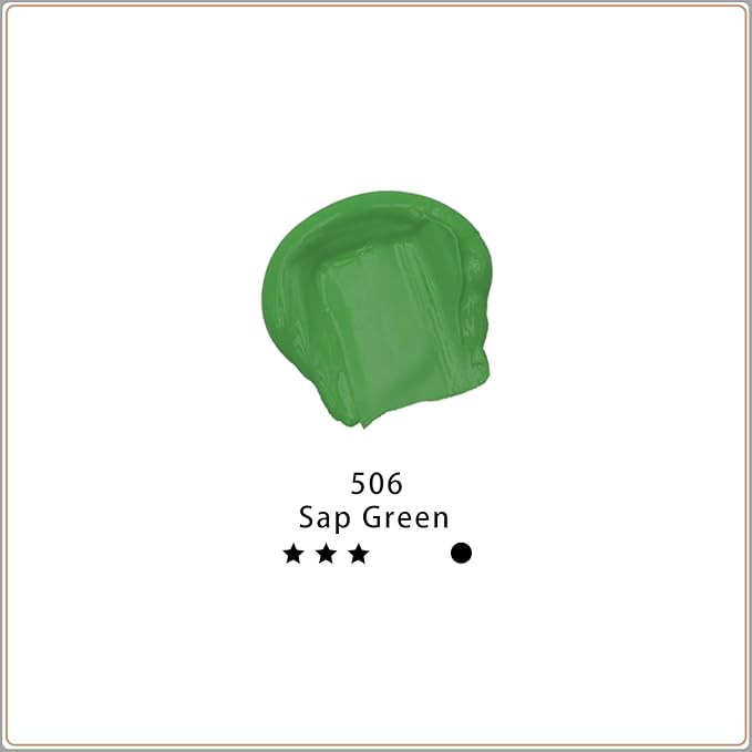 Artecho Green Acrylic Paint, Sap Green Paint Tubes, Art Craft Paints - Image 2