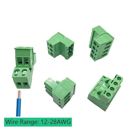 17-Piece 5.08mm Pluggable Screw Terminal Block Kit (2/3/4 Pins) with Screwdriver, Compatible with 12-28AWG, 300V 10A