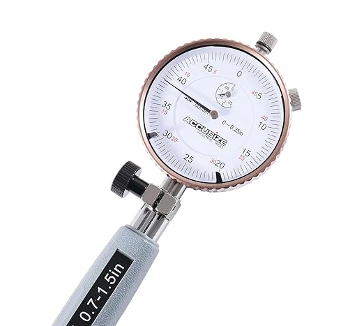 Accusize Industrial Tools 0.7-1.5'' by 0.0005'' Ddial Bore Gauges, Stem Length 6'', Ee20-5015