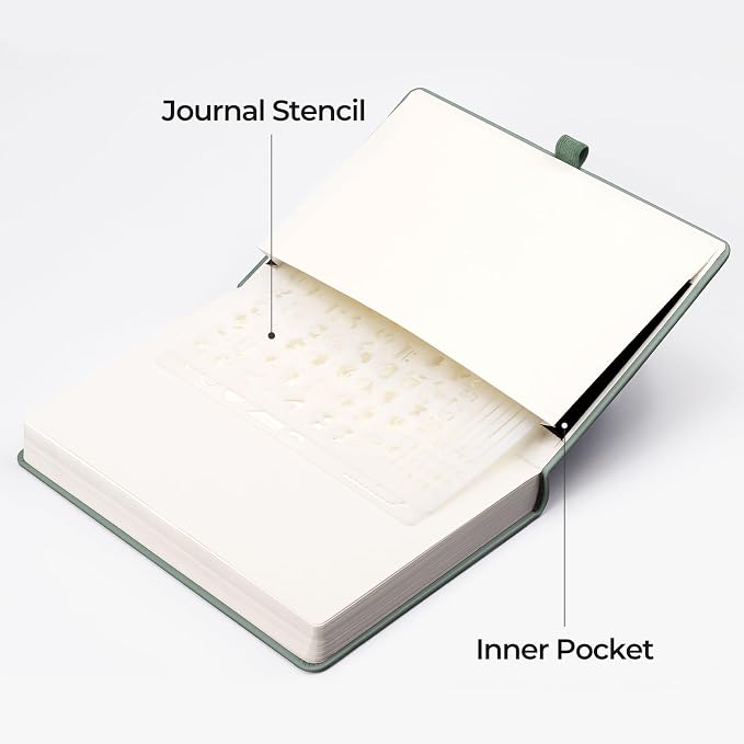 EMSHOI Blank Journal Notebook, 320 Pages, A5 Size | Leather Hardcover, 100 GSM - Image 8