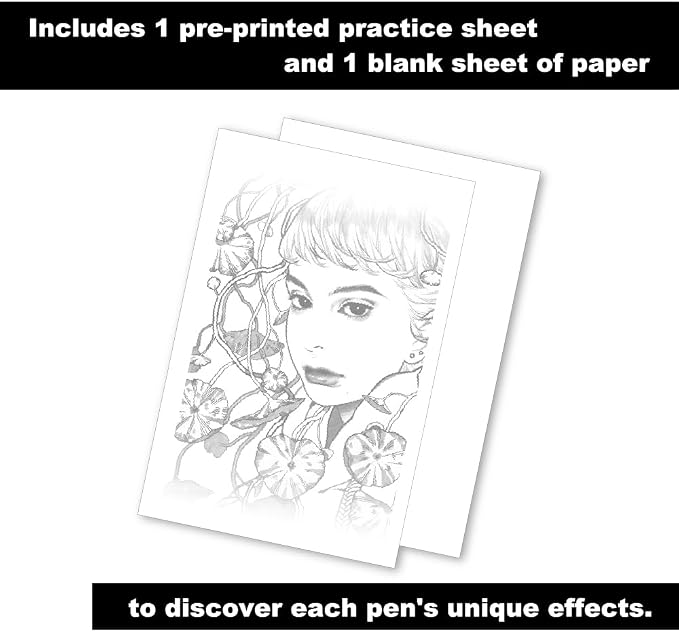 Kuretake Zig Inktober pen set, for Illustration, Manga Drawing, Lettering and - Image 5