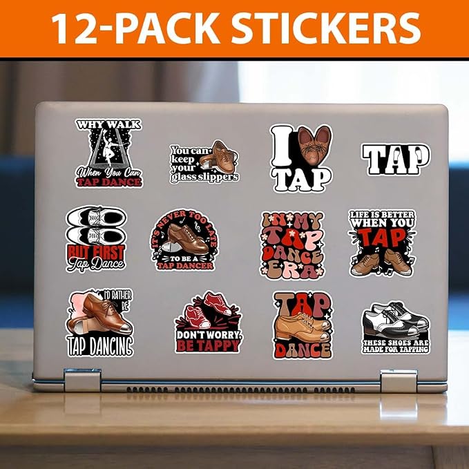 MAIANEY Tap Dance Sticker Pack – Funny Tap Dancer Vinyl Decals - Image 2