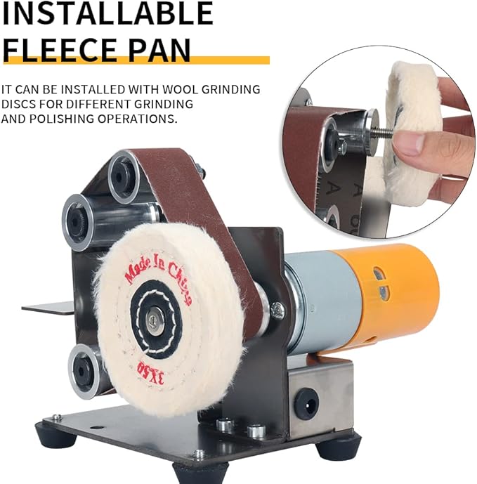 SI FANG Soft Cotton Buffing Polishing Wheel for Mini Electric Belt Sander Bench Grinder, 3 inch (50 Ply) Extra Thick Colth Buffing Wheel for Metal Alloys Stone Ceramics Glass Wood Waxing (1PC)