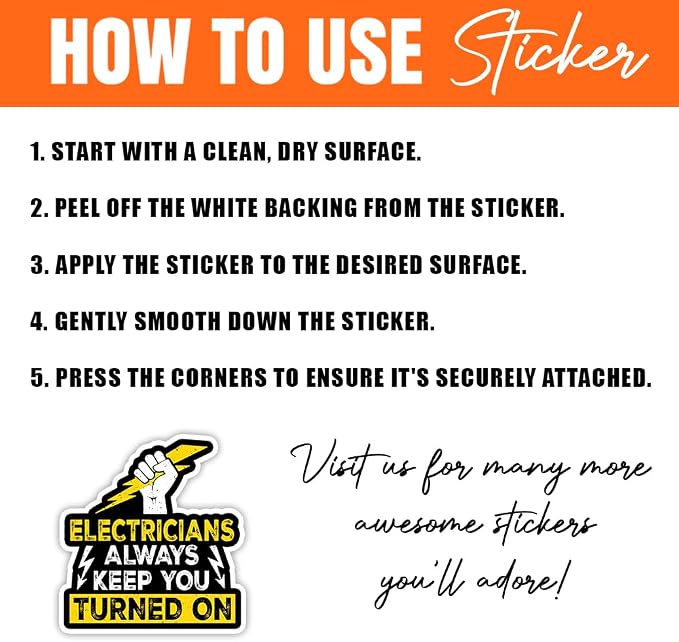 MAIANEY Funny Electrician Stickers Pack – Waterproof Vinyl Decals - Image 5