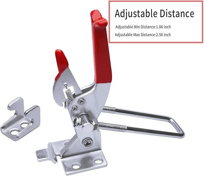 SKYCK 6-Pack 2000lbs Capacity Heavy Duty Toggle Clamp - Adjustable U Bolt Self-Lock Latch for Tire Carrier, 90 Degree Lock for Cam Sliding Door, Lt-431