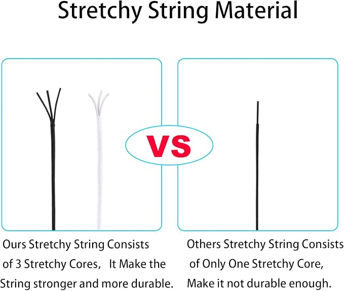 Stretchy String for Bracelets, 3 Rolls 1 mm 495 Feet Sturdy Elastic String Cord - Image 3