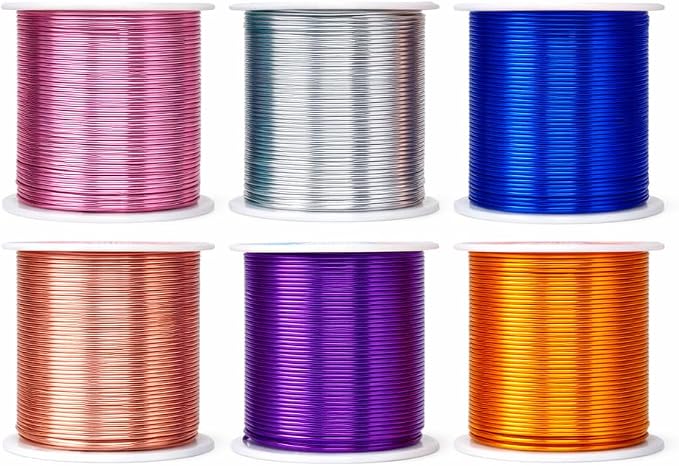 Mandala Crafts 18 GA Gold Blue Purple Assorted Anodized Aluminum Craft Wire | - Image 2