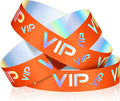 Teling 500 Pack VIP Plastic Wristbands Bracelets Party for Events VIP Custom Wristbands Plastic Bracelets Tear proof Waterproof Wrist Bands Arm Bands for Events Concerts