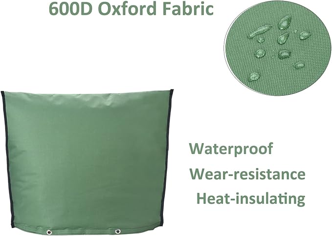 Outdoor Backflow Preventer Insulation Cover，Insulated Pouch for Winter Pipe Freeze Protection Sprinkler Valves in Snow or Sun Exposure, Waterproof Sprinkler Valve System Cover (24 " W x 24 " H,Green)