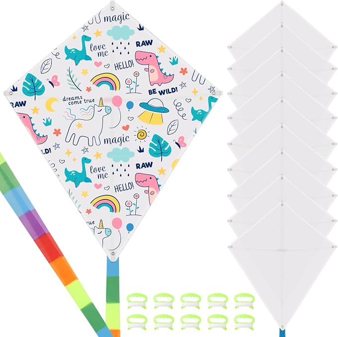 DIY Blank Kites for Kids, Bulk Kites for DIY Decorating Coloring, Kite Making by Toyosport