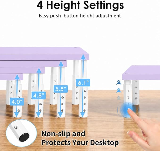 OPNICE Desk Organizers and Accessories, Adjustable Computer Monitor Stand Riser - Image 5