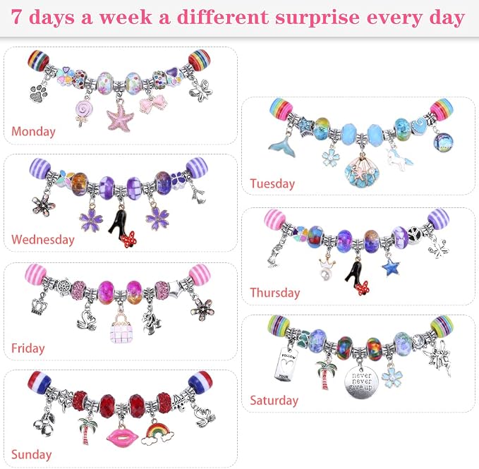 VICTLOV Charm Bracelet Making Kit, DIY Craft - Image 6
