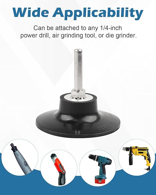 3 inch Sanding Discs Roll Lock Quick Change Discs, 30PCS 36 Grit Grinding Disc Set with 1pcs 1/4'' Holder for Die Grinder, Discs & Backing Pad - R-Type Roll Lock Sandpaper Discs.