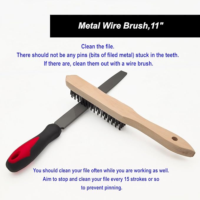 Bastard Cut Metal Files,10In. Half Round,Flat,Round,American Pattern File,T-12 Hardened Steel,Deeply Quenched Teeth to Sharpen Tools and Deburr,Ideal for Wood, Metal, Plastic