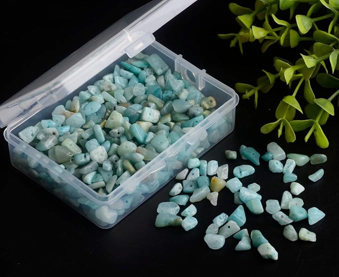 Natural Chip Stone Beads Amazonite Stone 5-8mm About 400 Pieces Irregular - Image 3
