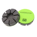 Diamond Floor Polishing Pucks for Terrazzo, Marble, Granite, Concrete Floor, 3 Inch 15mm Resin Bond Hook and Loop Polishing Pad, 50#, 3PCS