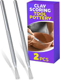 2 Pcs Pottery Scoring Tool – 5.33 Inch Clay Scoring Tool by KETAR