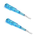 Fielect 2pcs Voltage Detector Pen Test Screwdriver Steel Batch Screwdriver Test Pencil JRDB-107 AC/DC 100-500V Blue Clear