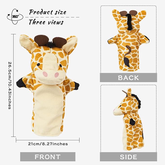 Yolococa Plush Animal Hand Puppet Set, and Elephant Puppets - Image 4
