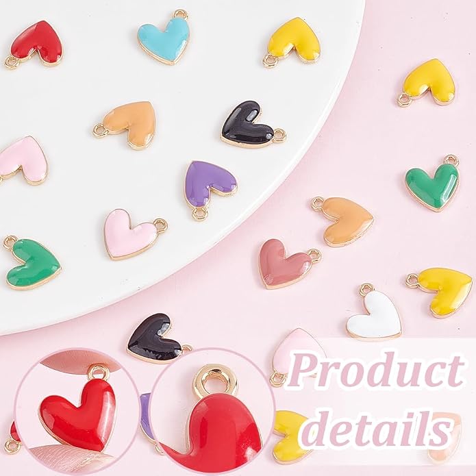 PH PandaHall Heart Pendart Charms - Image 4