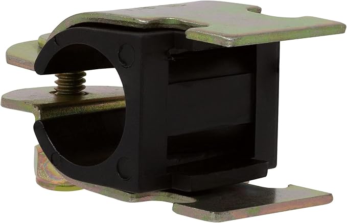 Rubber Cushion Strut Clamp 3/4" NOM (7/8" OD) for Mounting Copper Piping, PEX Pipe, CVPC Tubing to Strut Channels [5 Pack] Yellow Chromate Zinc