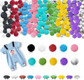 100 Sets Metal Snap Buttons Kit, 9.5mm Sewing Snaps in 10 Colors by Unknown